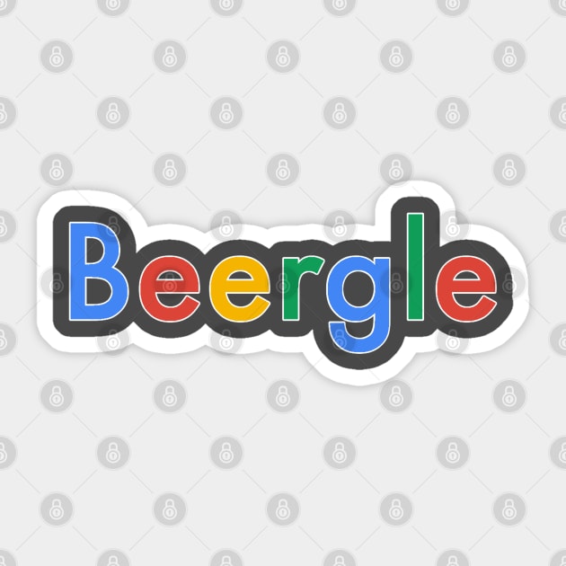 Beer Search Engine (White Outline) Sticker by PerzellBrewing